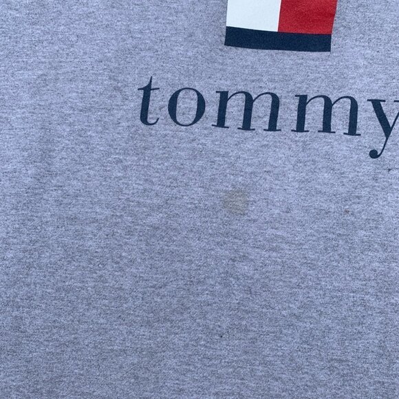 VINTAGE 1994 Tommy Hilfiger Sweater XL Gray - Picture 7 of 11